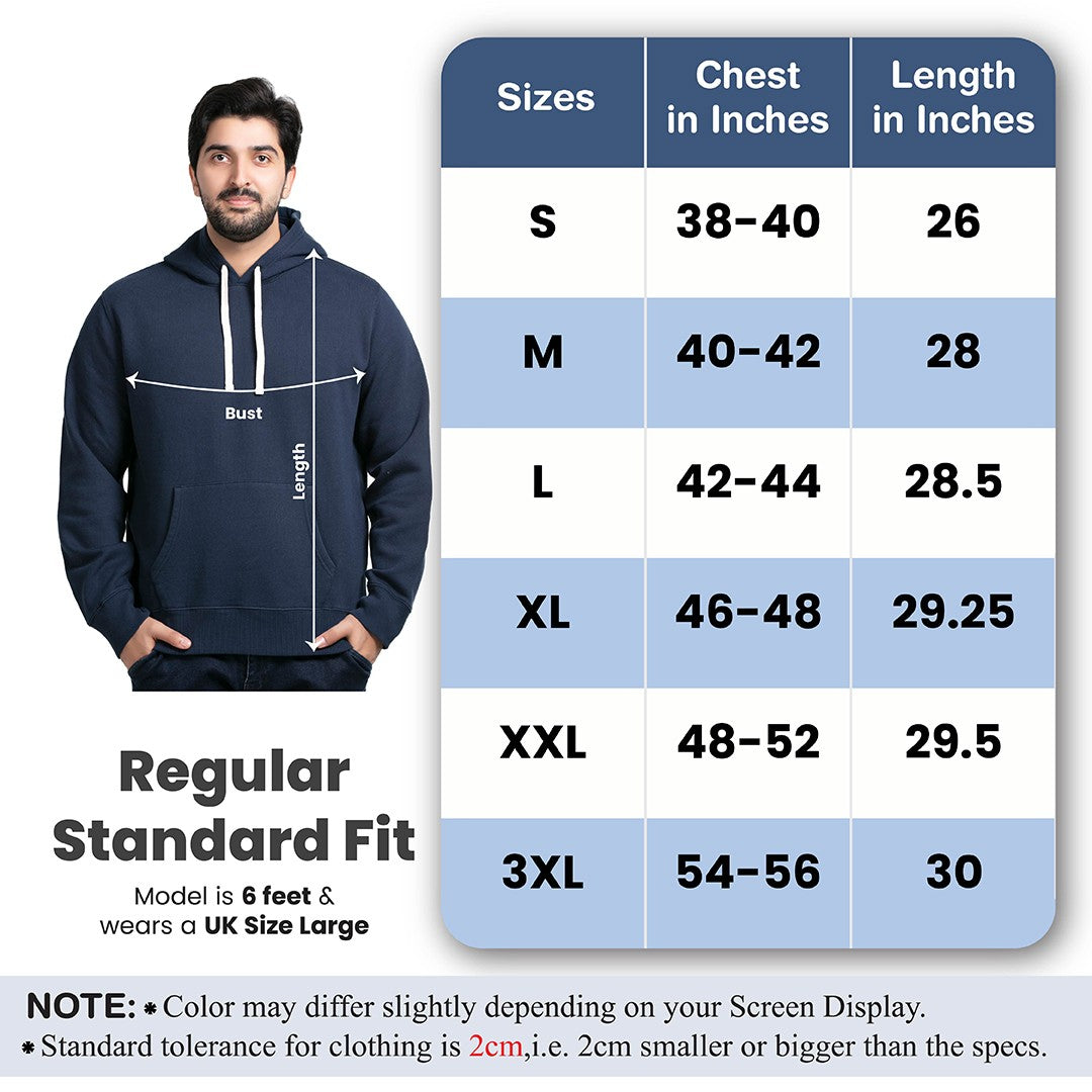 Men Fleece Pull Over Hoodie