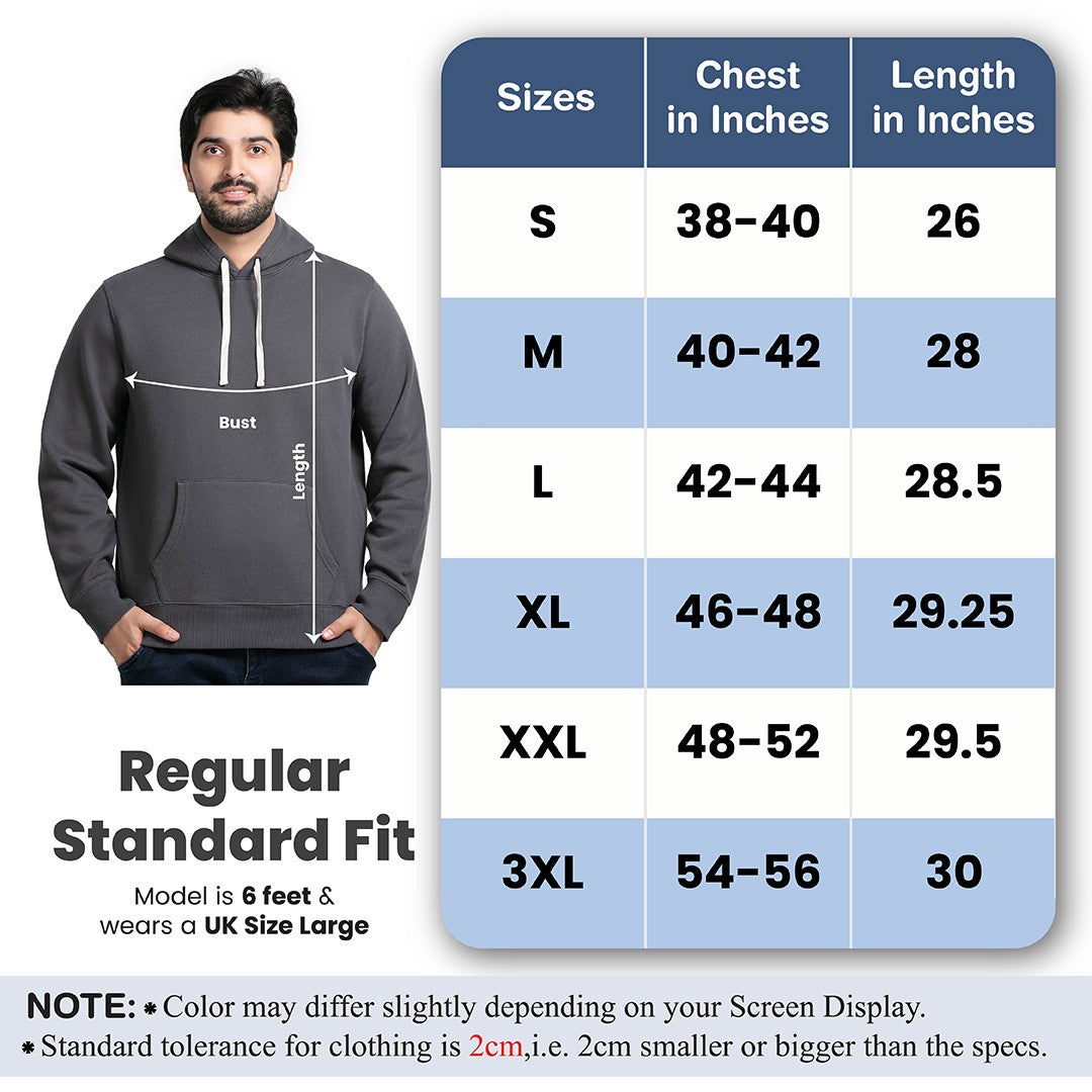 Men Fleece Pull Over Hoodie
