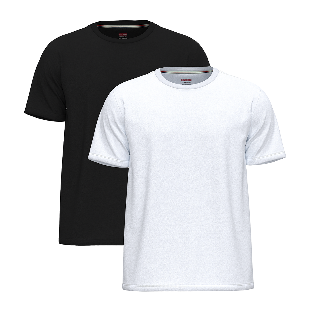 2 Pack Men Crew Neck Short Sleeve T-Shirts