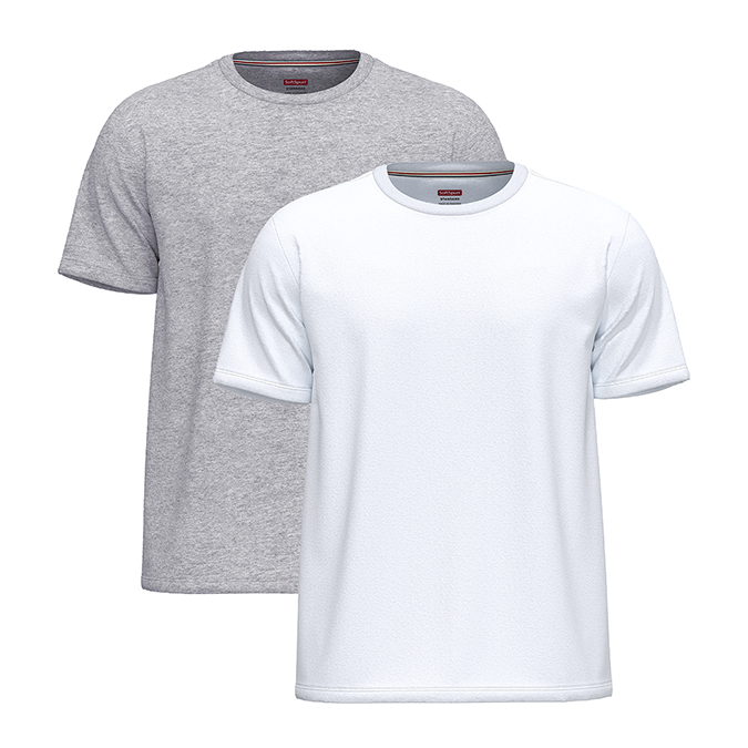2 Pack Men Crew Neck Short Sleeve T-Shirts