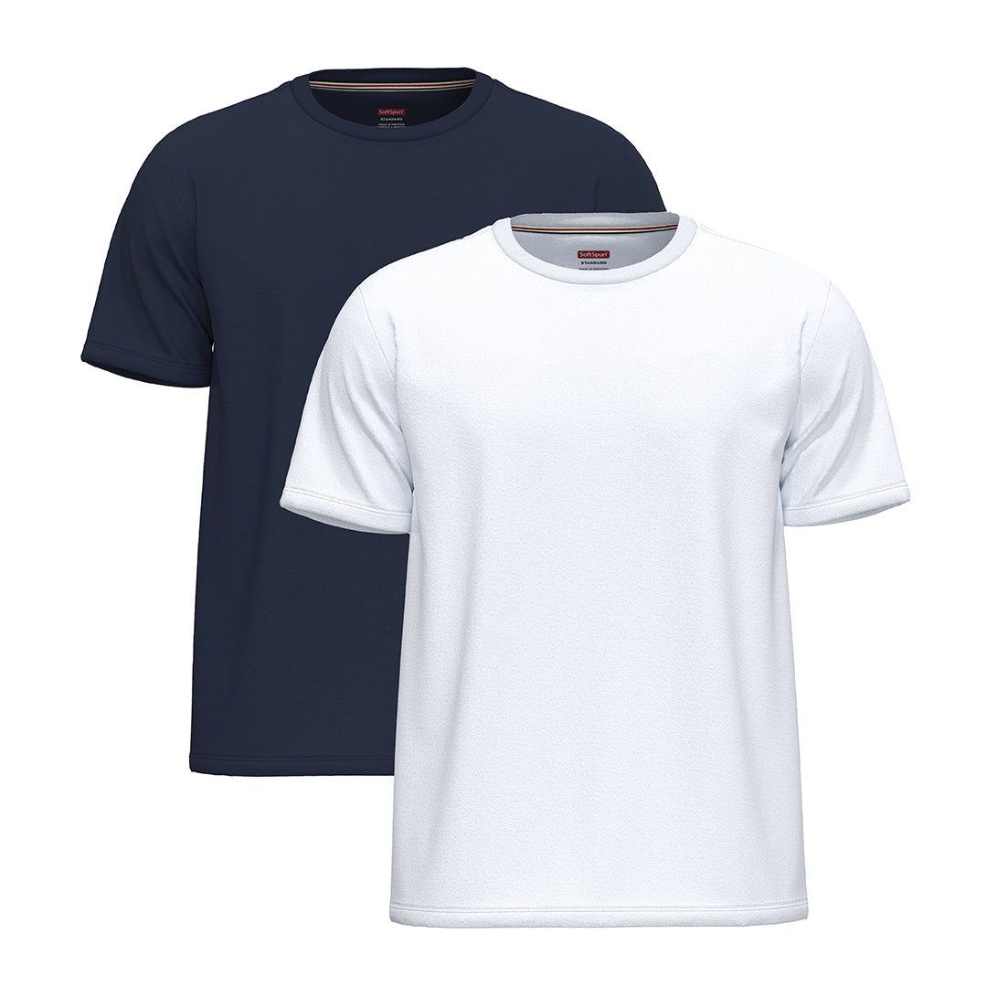 2 Pack Men Crew Neck Short Sleeve T-Shirts