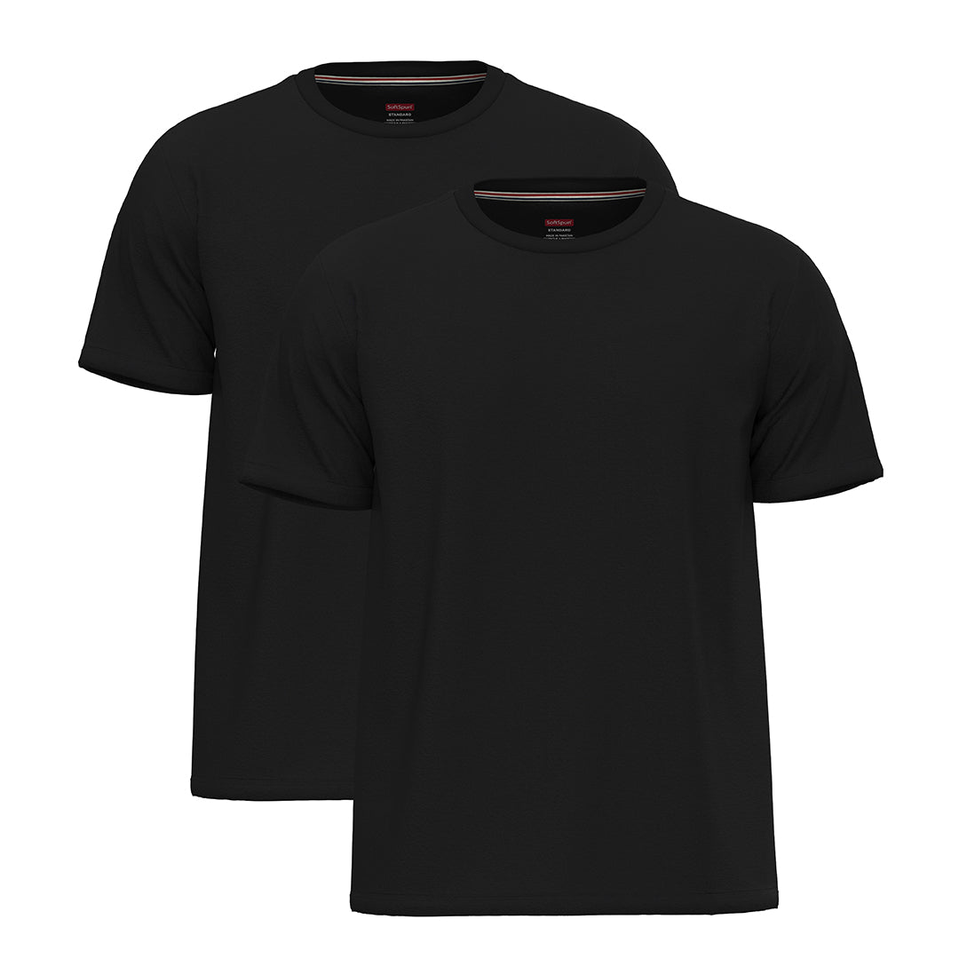 2 Pack Men Crew Neck Short Sleeve T-Shirts