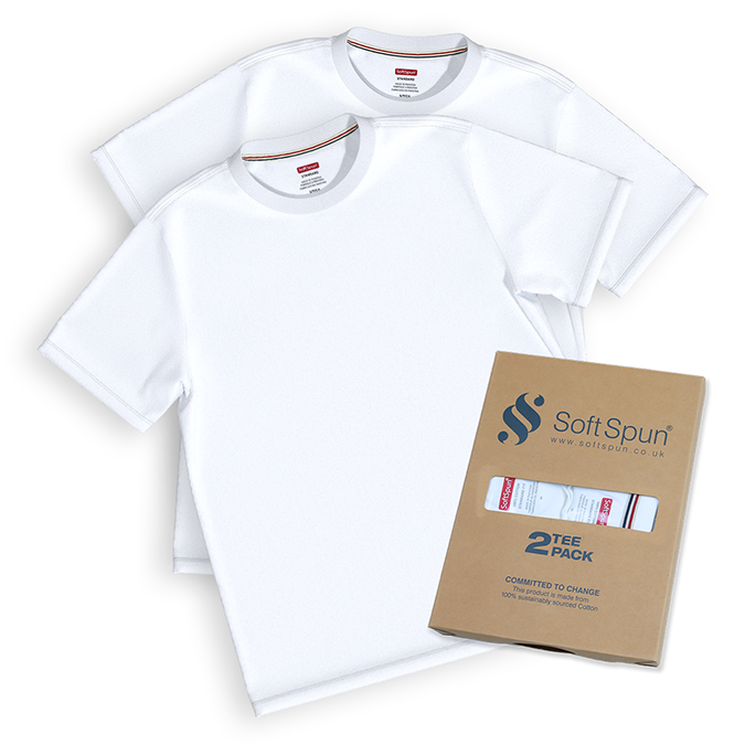 2 Pack Men Crew Neck Short Sleeve T-Shirts