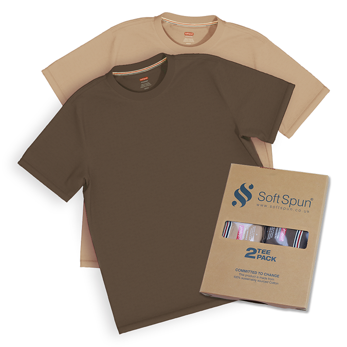 2 Pack Men Crew Neck Short Sleeve T-Shirts