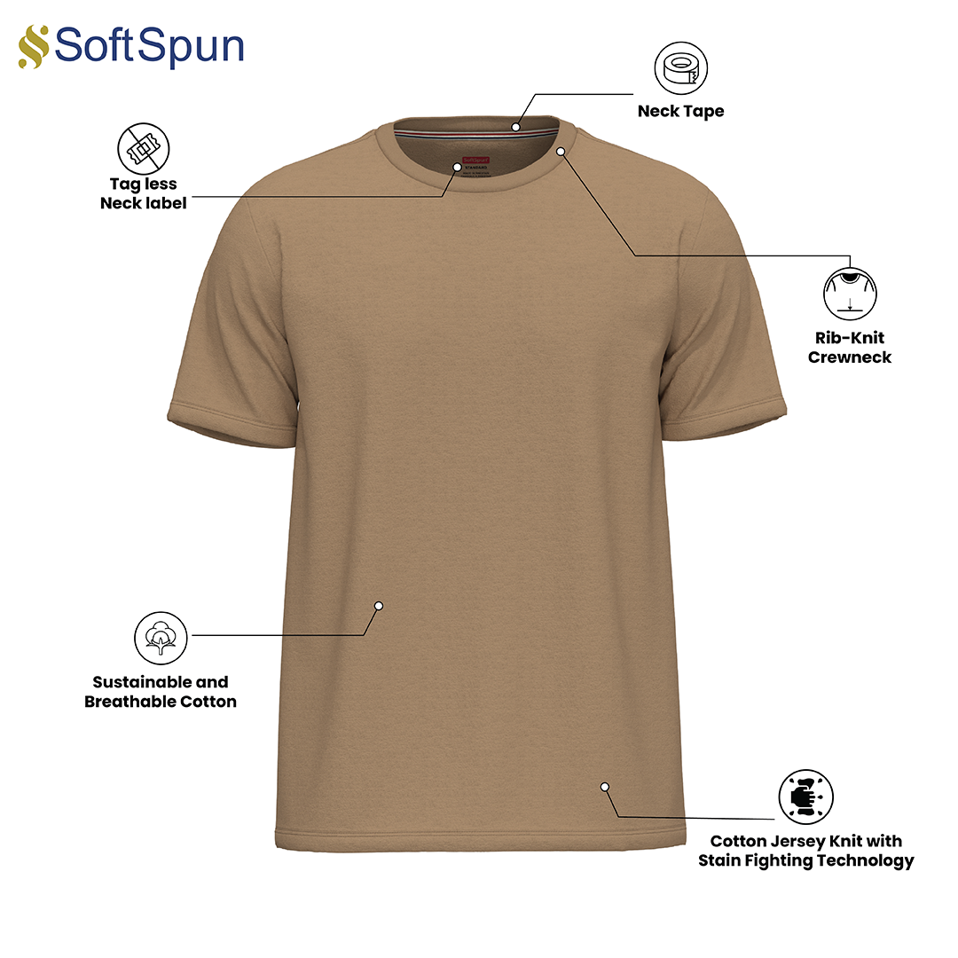 2 Pack Men Crew Neck Short Sleeve T-Shirts