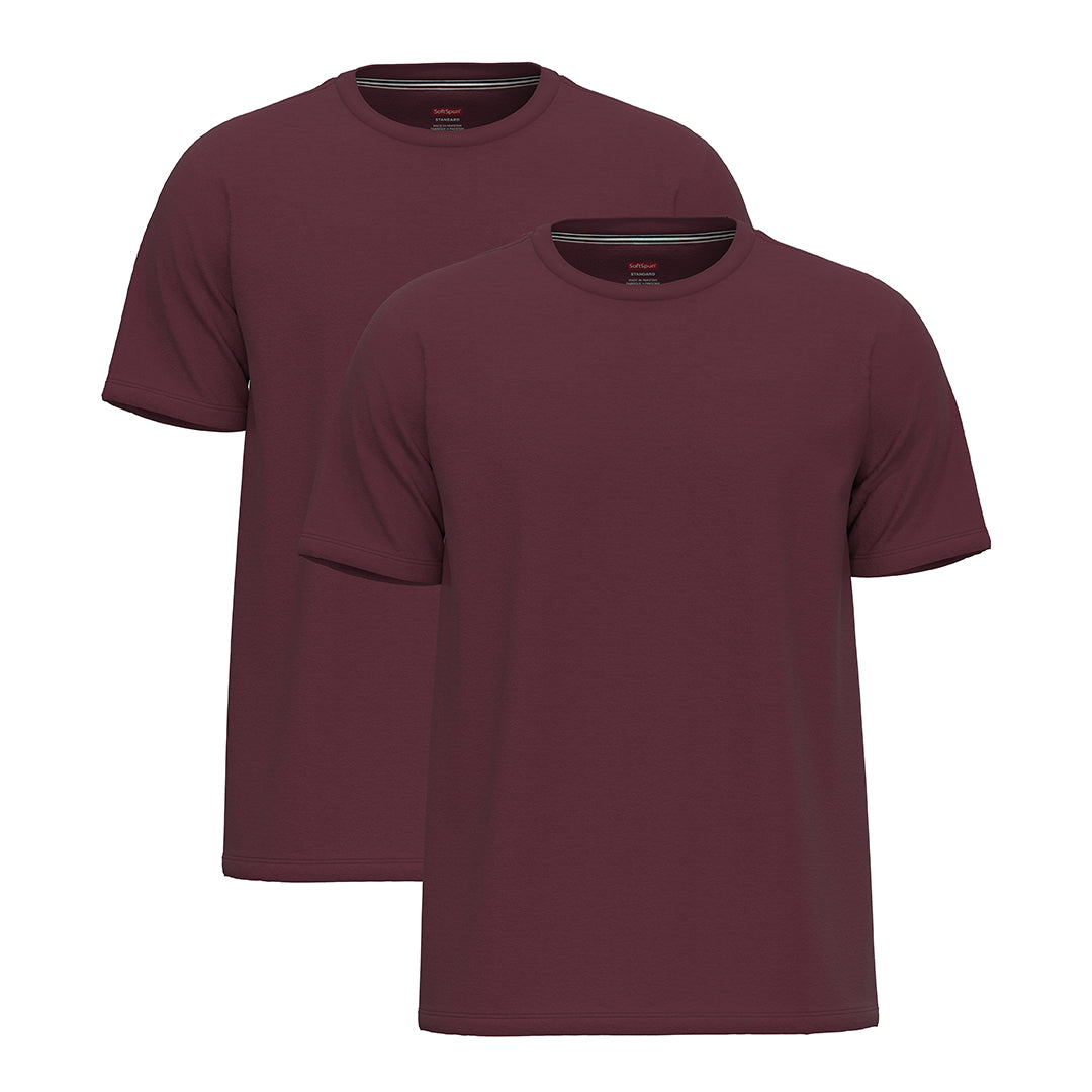 2 Pack Men Crew Neck Short Sleeve T-Shirts