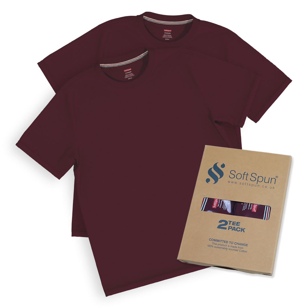 2 Pack Men Crew Neck Short Sleeve T-Shirts