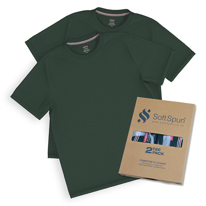 2 Pack Men Crew Neck Short Sleeve T-Shirts