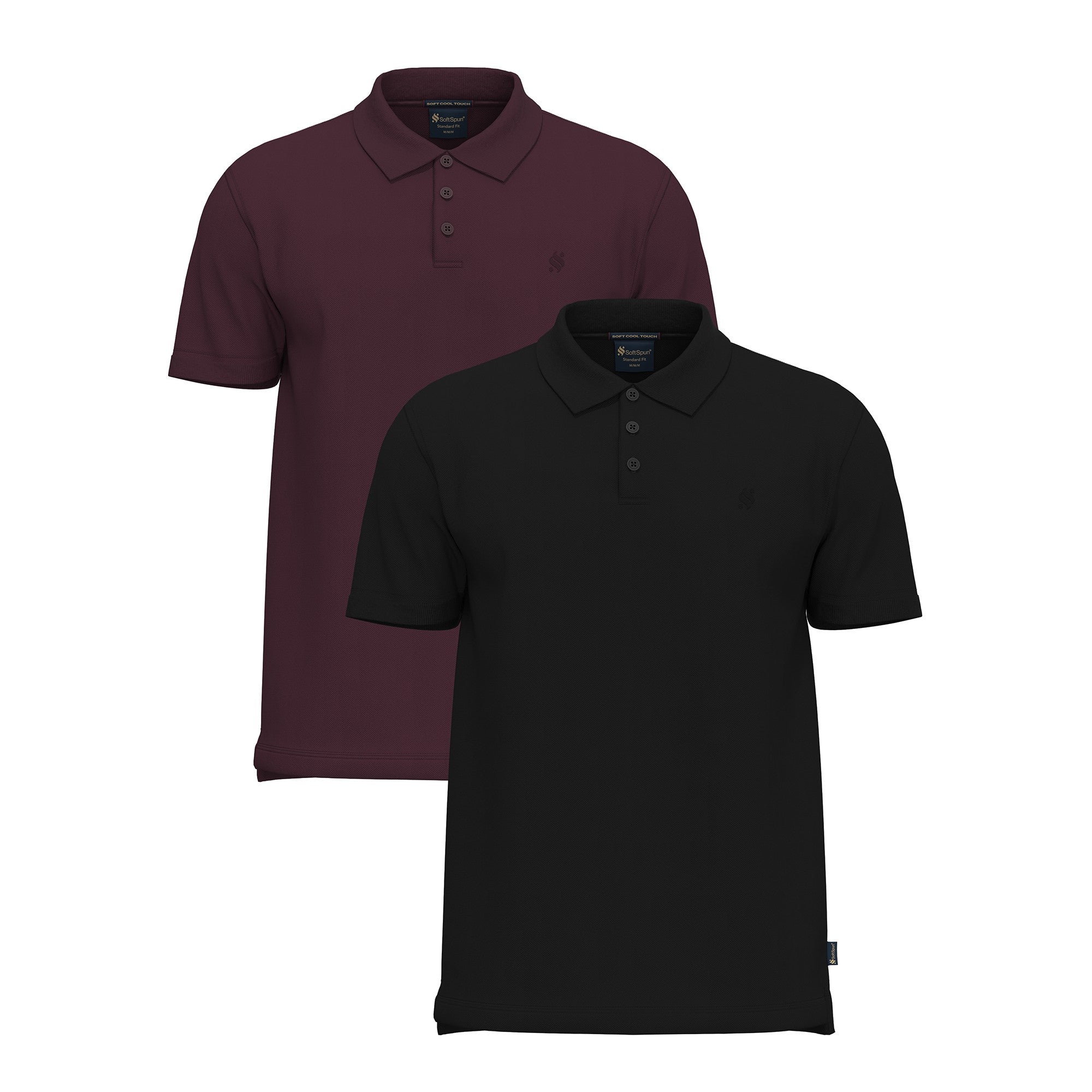 2 Pack Premium Polo Shirts for Men