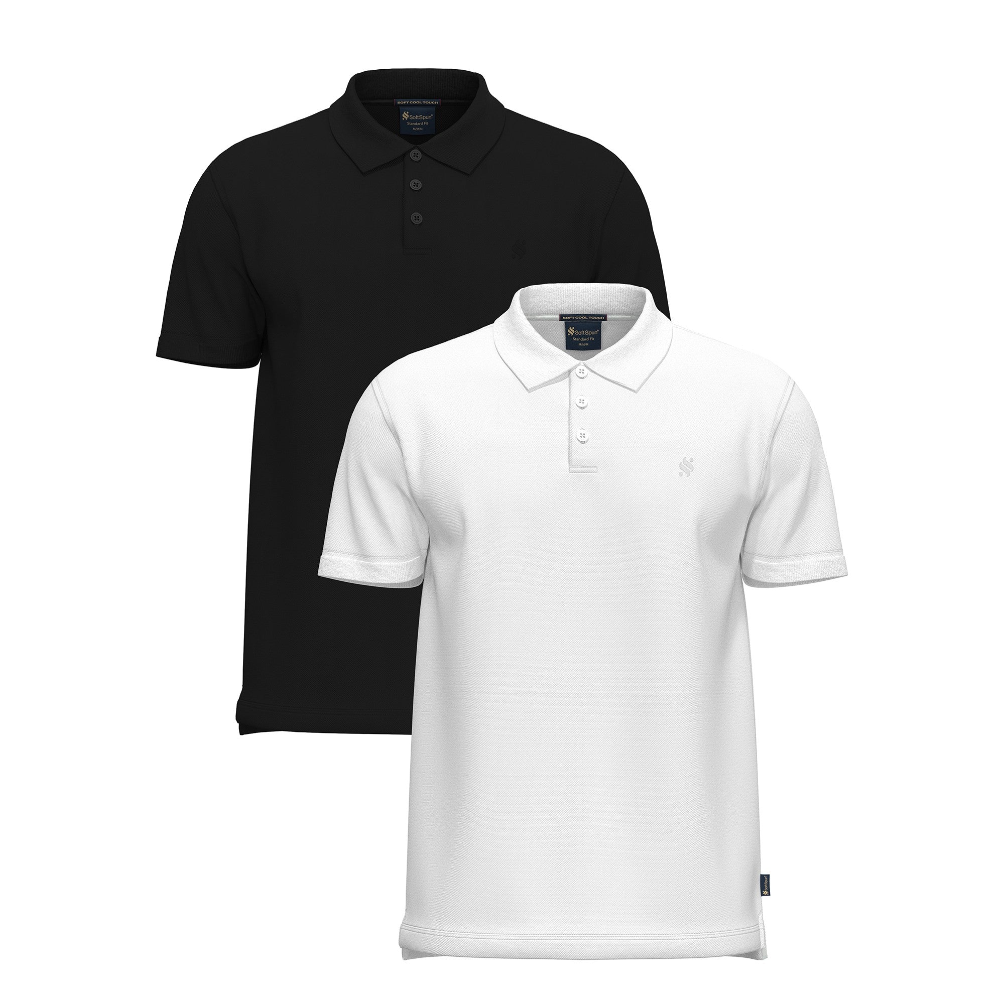 2 Pack Premium Polo Shirts for Men