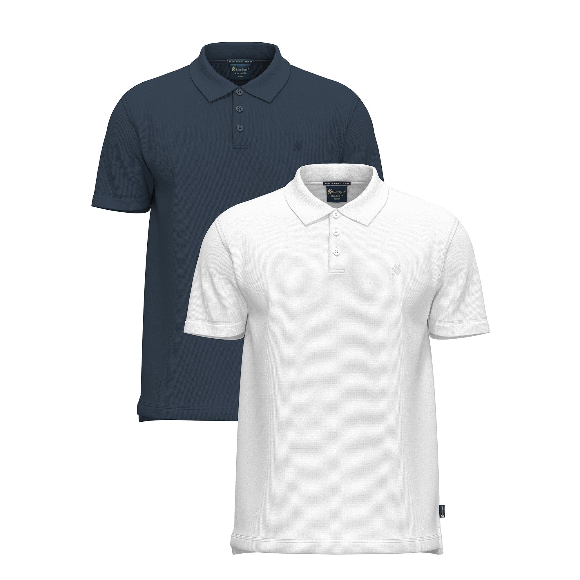 2 Pack Premium Polo Shirts for Men
