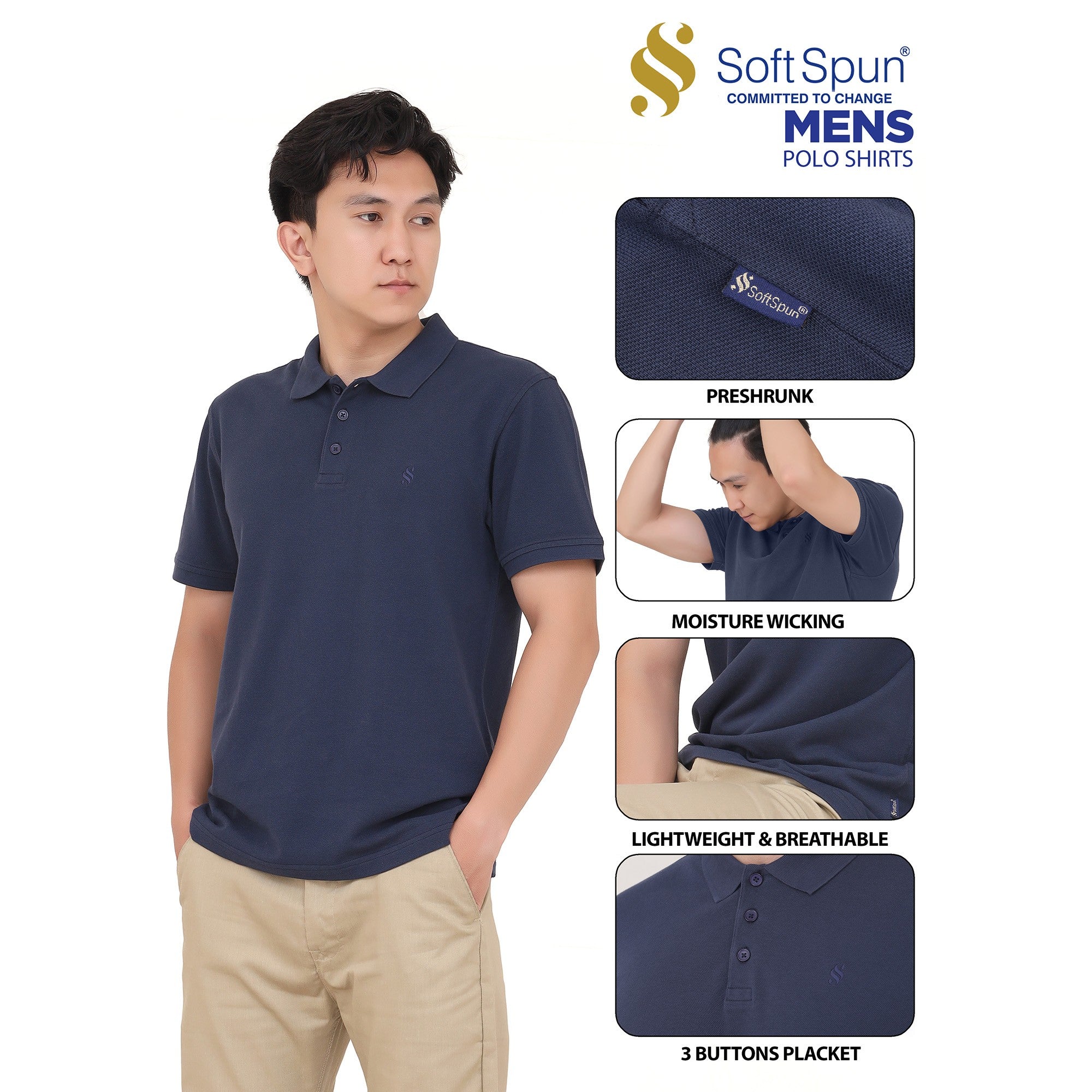 2 Pack Premium Polo Shirts for Men