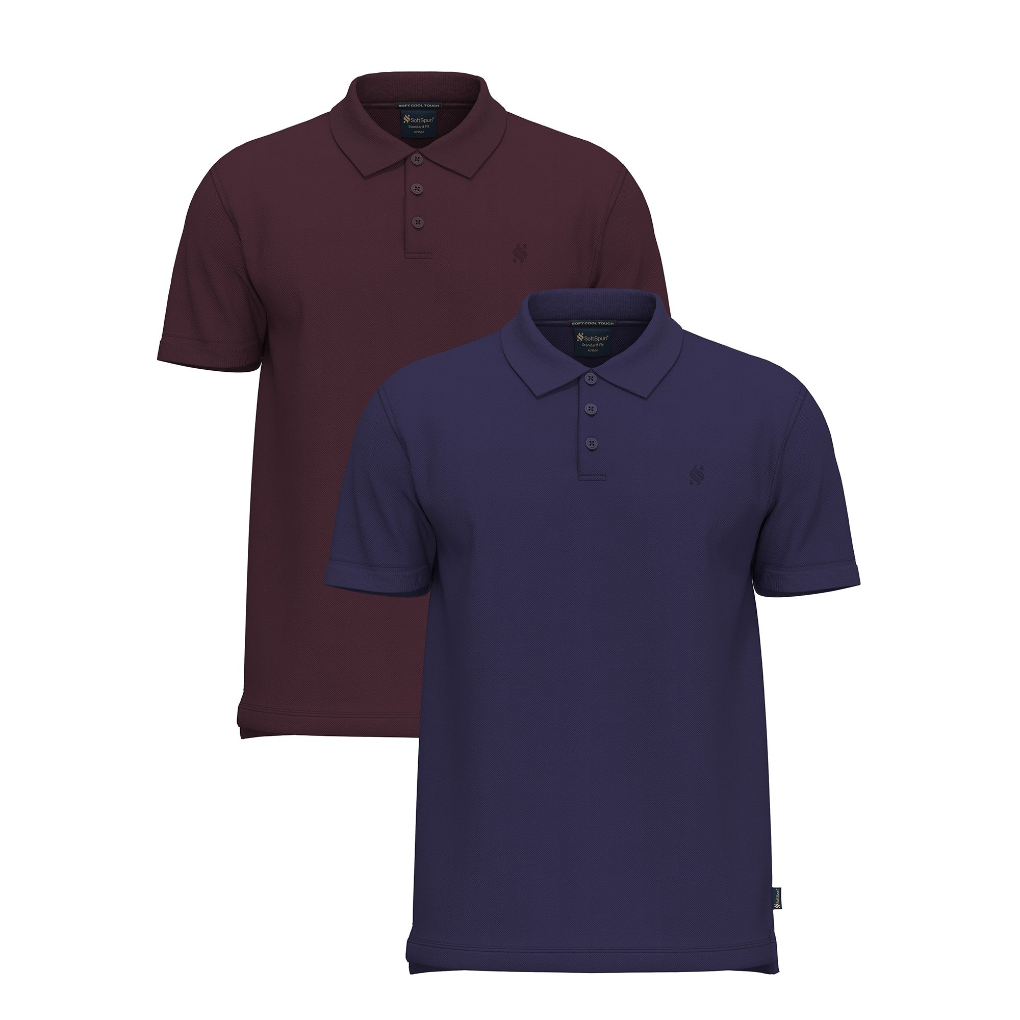 2 Pack Premium Polo Shirts for Men