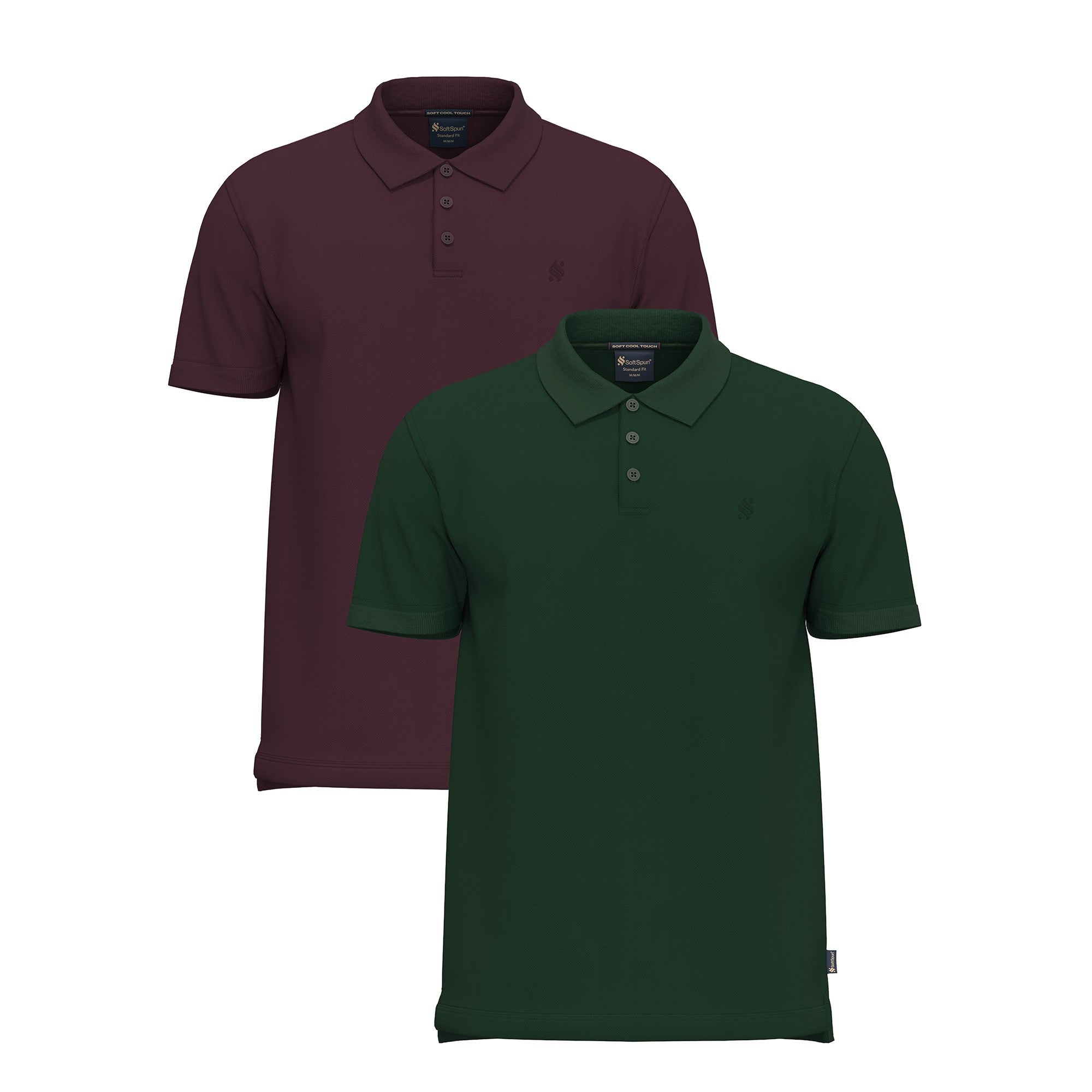 2 Pack Premium Polo Shirts for Men