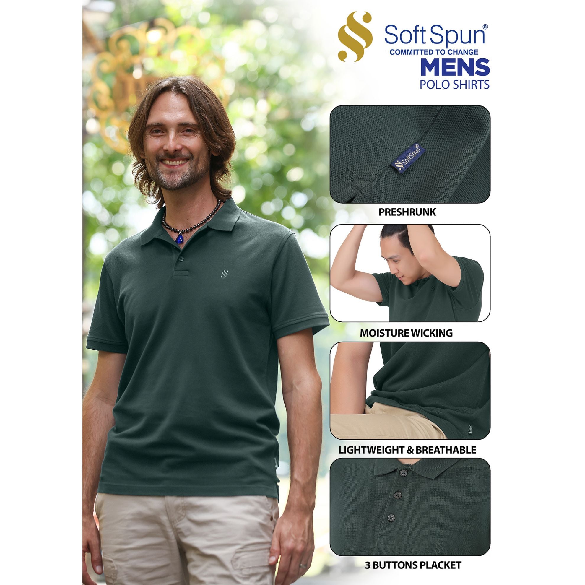 2 Pack Premium Polo Shirts for Men