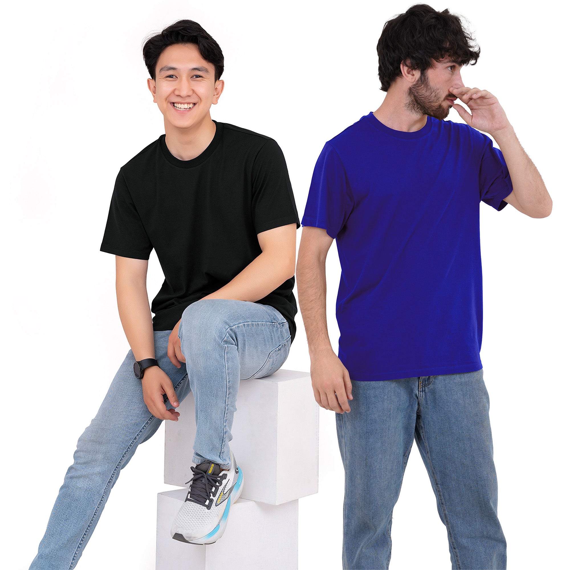 6-Pack 100% Cotton Crew Neck T-Shirts for Men UK – Pre-Shrunk