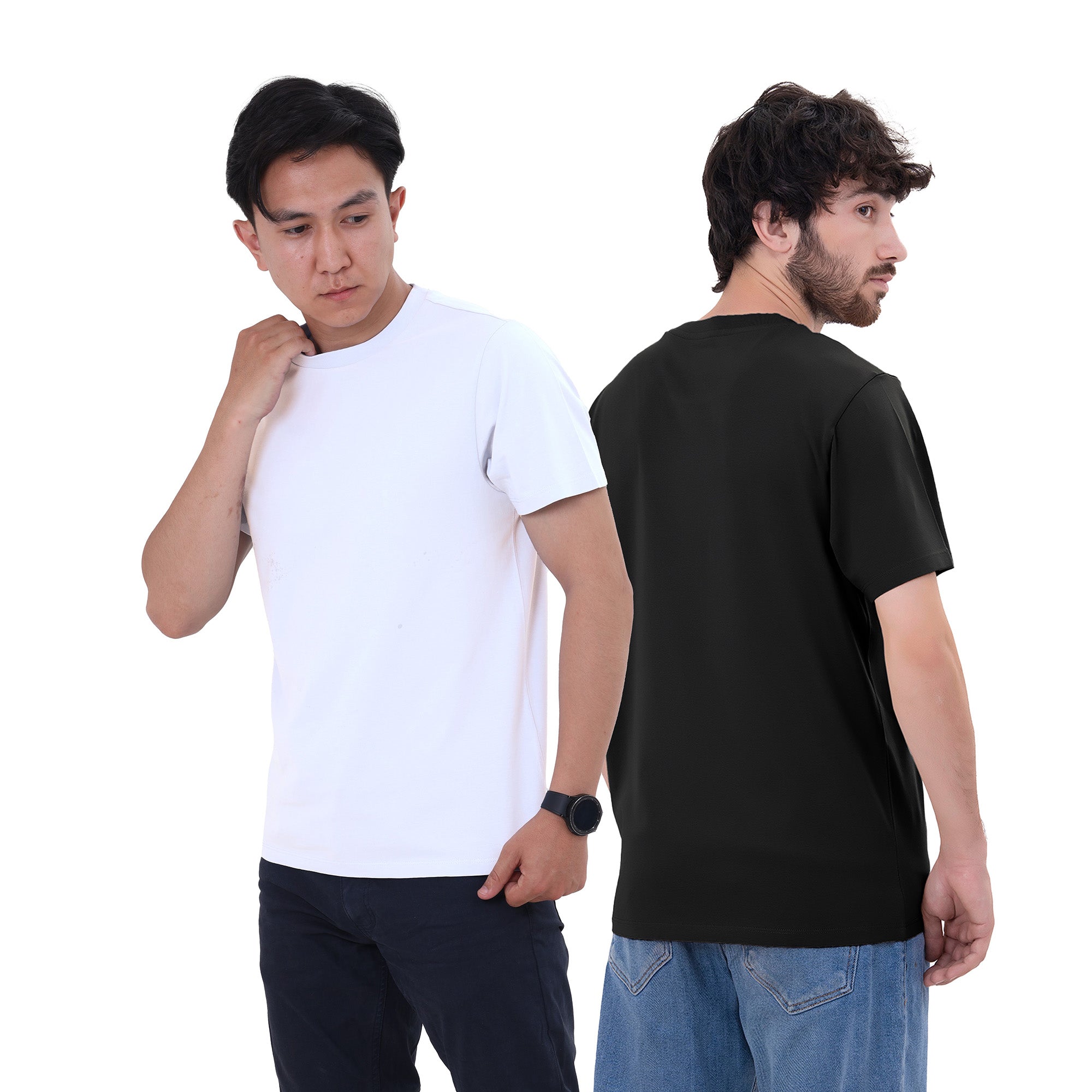 6-Pack 100% Cotton Crew Neck T-Shirts for Men UK – Pre-Shrunk