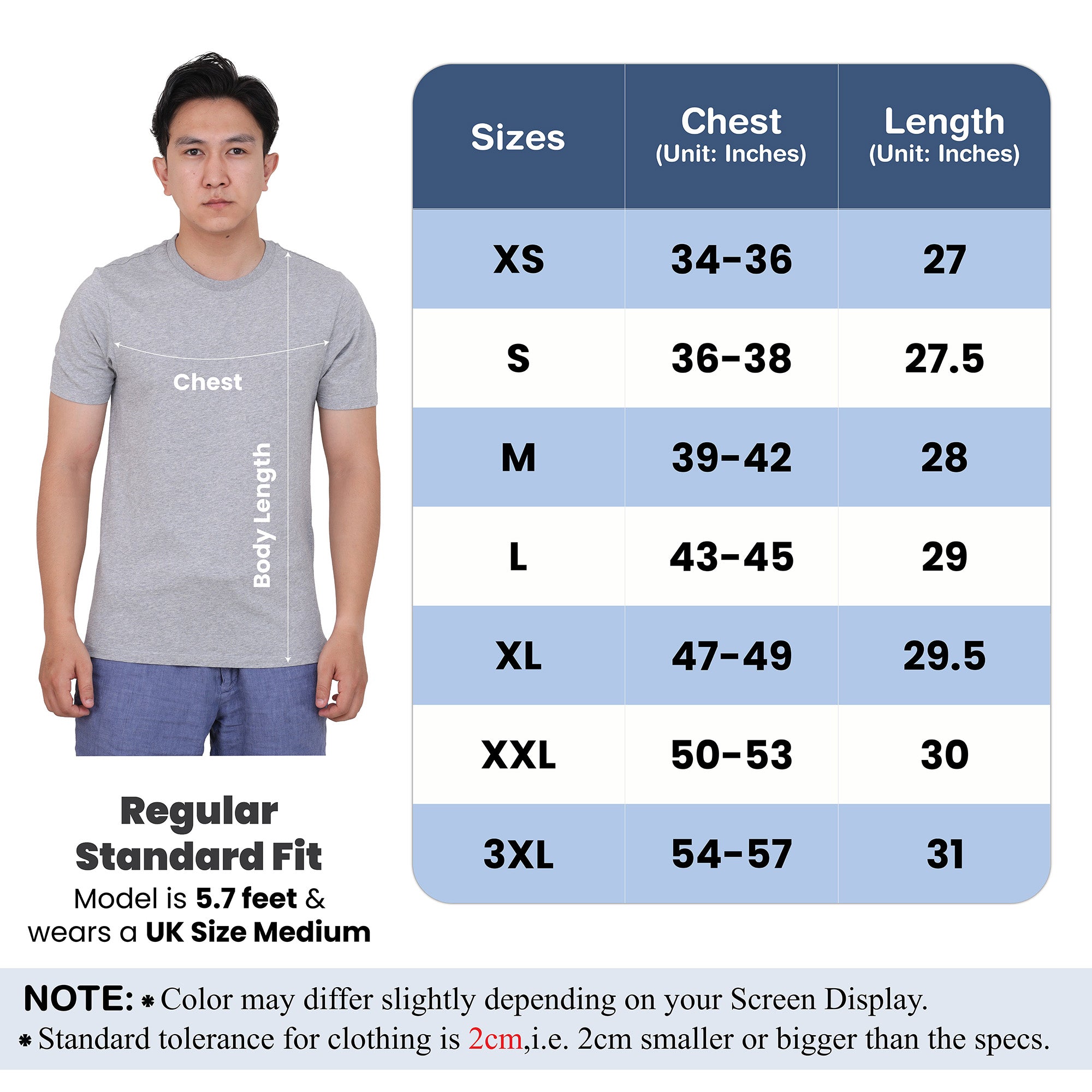 6-Pack 100% Cotton Crew Neck T-Shirts for Men UK – Pre-Shrunk