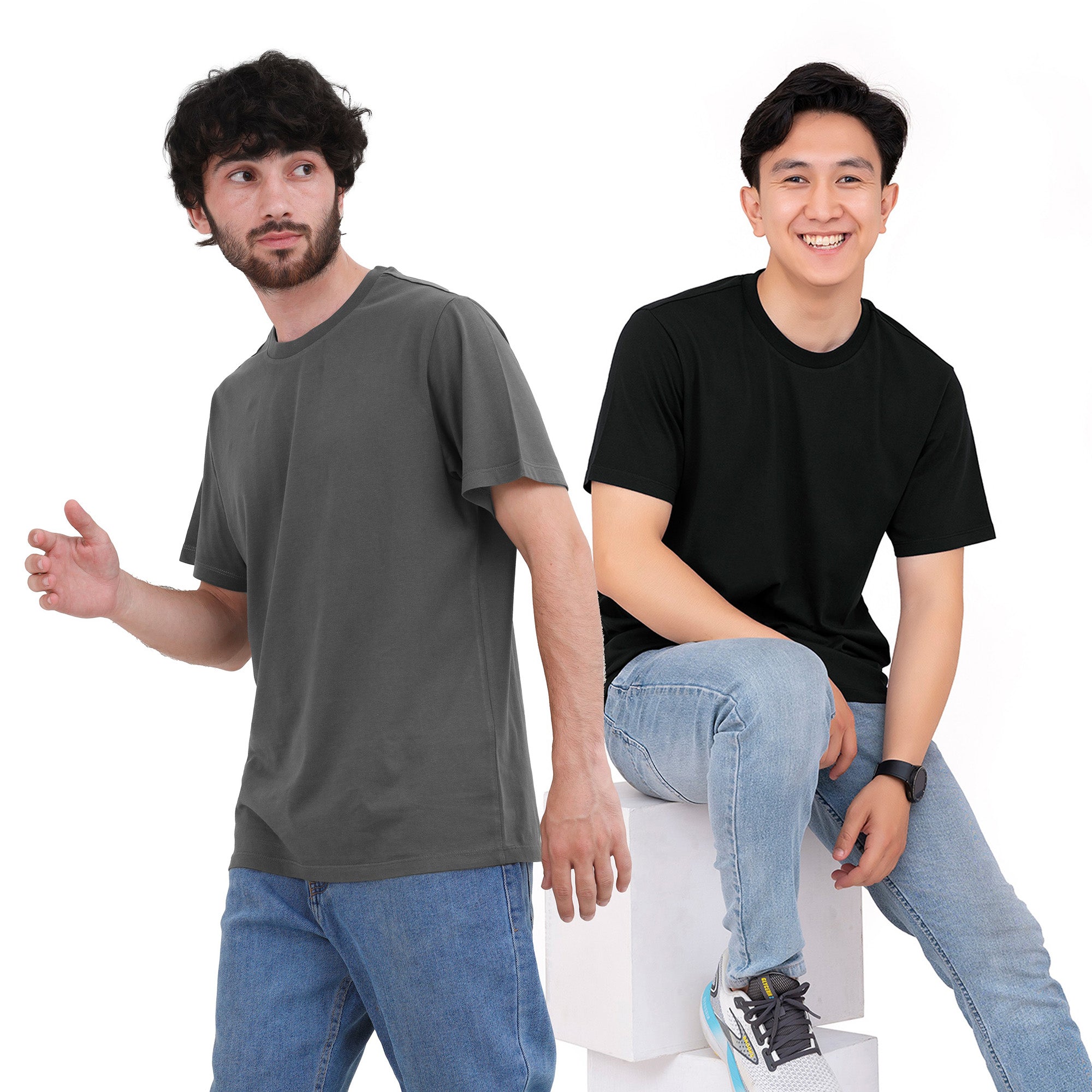 6-Pack 100% Cotton Crew Neck T-Shirts for Men UK – Pre-Shrunk