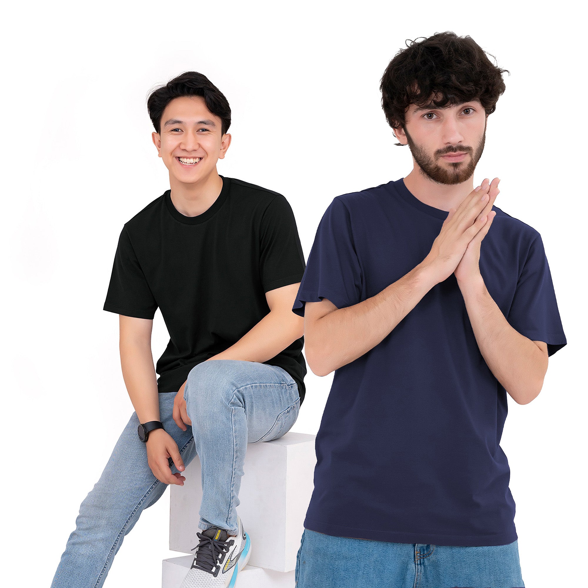 6-Pack 100% Cotton Crew Neck T-Shirts for Men UK – Pre-Shrunk