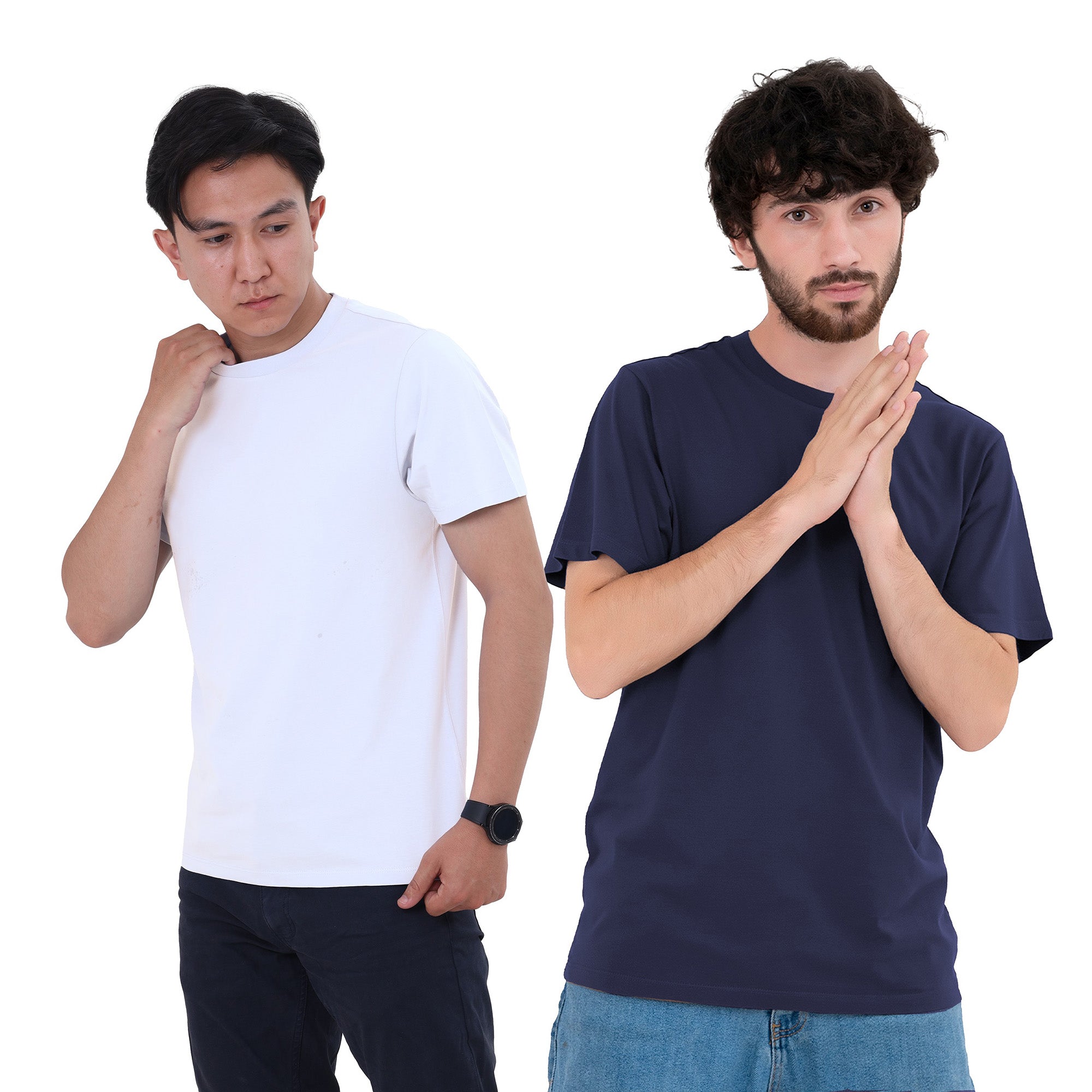 6-Pack 100% Cotton Crew Neck T-Shirts for Men UK – Pre-Shrunk